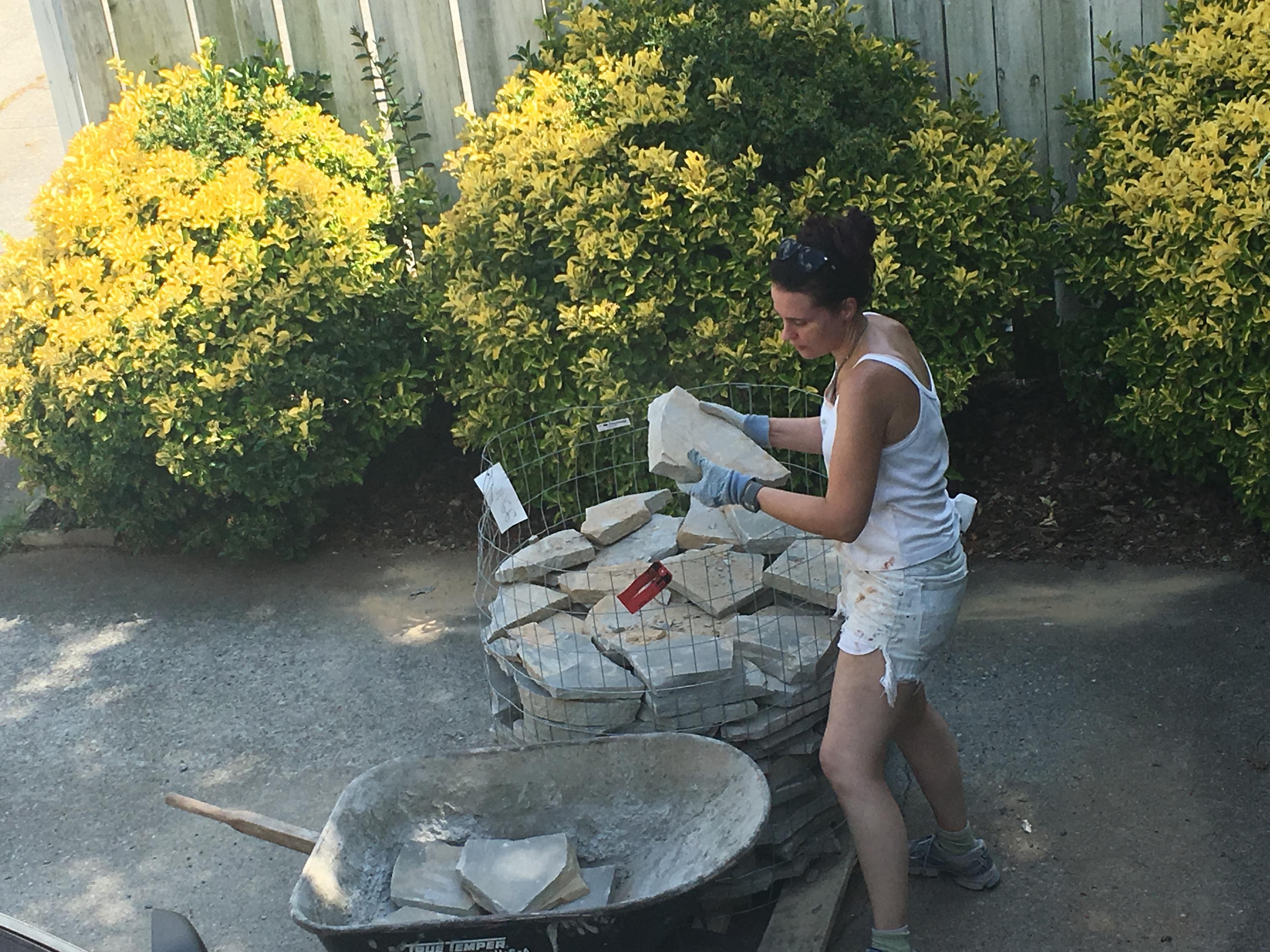 We chose a stone floor to minimize dirt mess & fleas. 