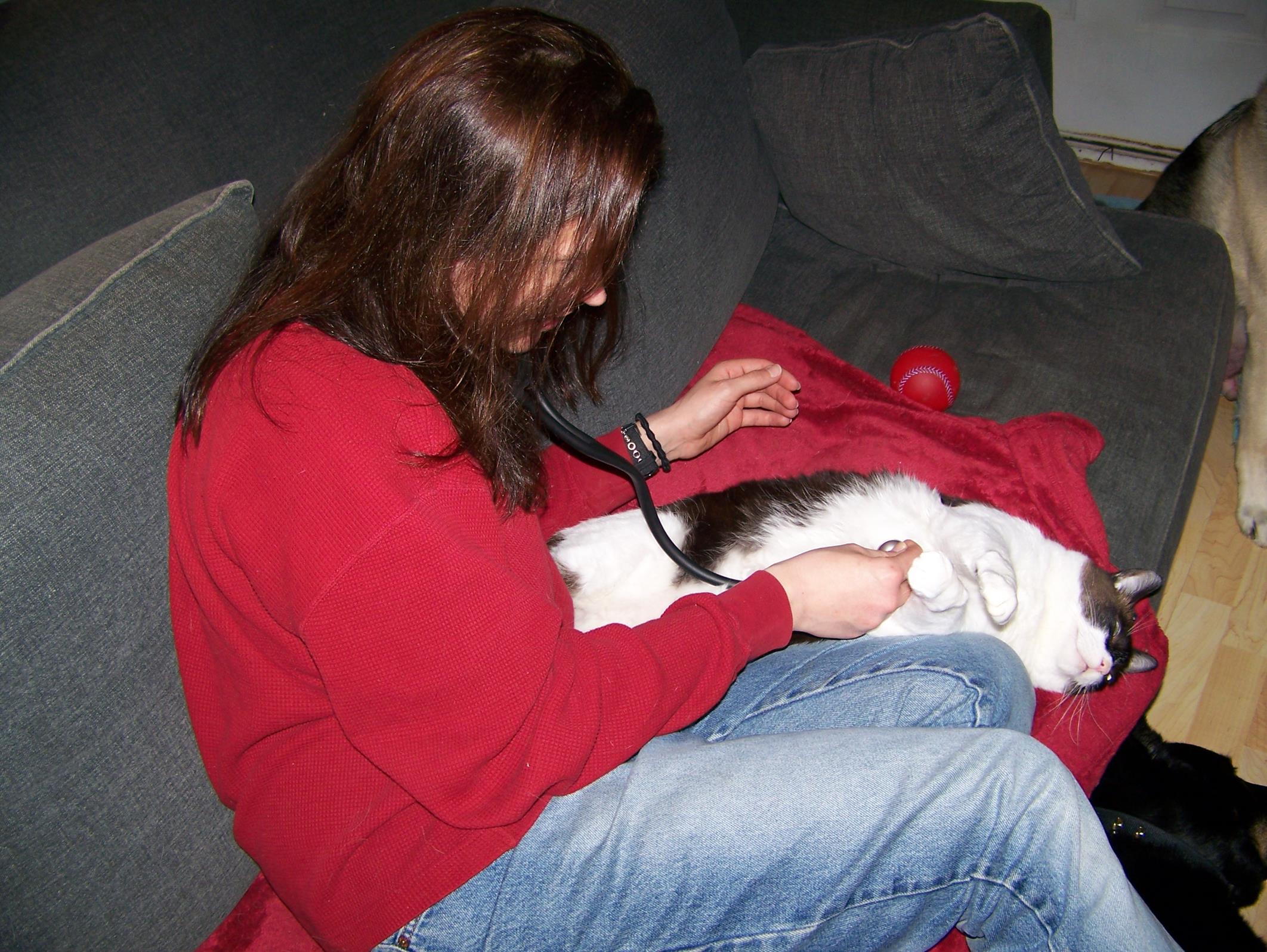 jake 127 (Copy) Trying out my new stethoscope.