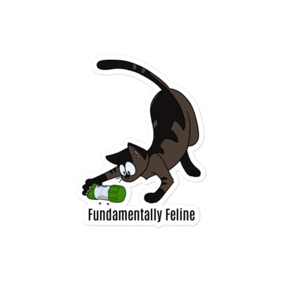Foraging cat sticker-full color - Image 2