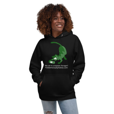 Master Forager Unisex Pull Over Hoodie-Green Cat