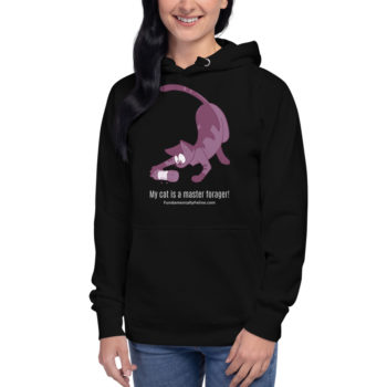Master Forager Unisex Pull Over Hoodie-Purple Cat
