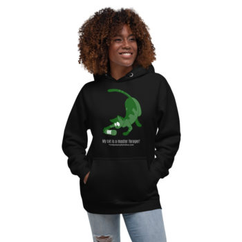 Master Forager Unisex Pull Over Hoodie-Green Cat