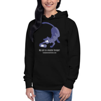 Master Forager Unisex Pull Over Hoodie-Blue Cat
