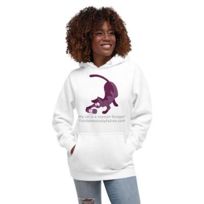Master Forager Unisex Pull Over Hoodie-Purple Cat - Image 2