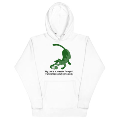 Master Forager Unisex Pull Over Hoodie-Green Cat - Image 2