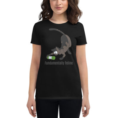 Foraging-women's short sleeve t-shirt-full color cat - Image 2